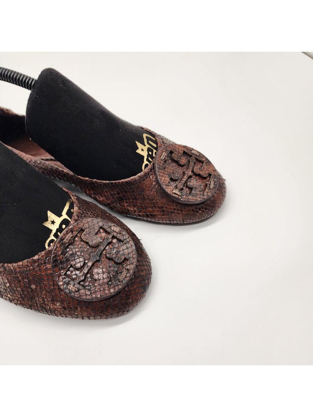 EUC Tory Burch Reva Ballet Flat Doria Snake Print 10.5 10 - Picture 8 of 8